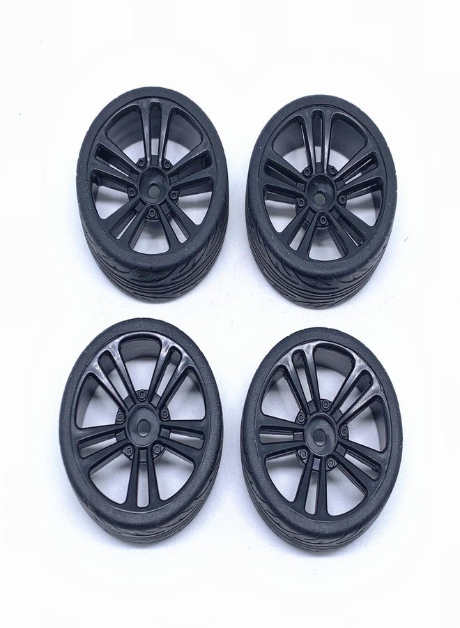 KingVal Replacement 4PCS Tire Wheel RC Spare Parts Compatible with JJRC Q117-E Q117-F Q117-G RC Car - Image 3